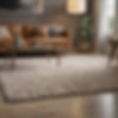 Neutral Rug Complementing Contemporary Decor Neutral rug harmonizing with contemporary decor