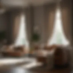 Elegant living room with curtains enhancing natural light