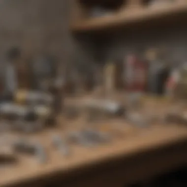 Painting Materials and Tools Selection of paint and tools for cabinet interior painting