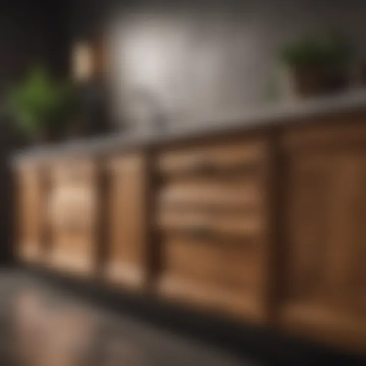 Well-maintained wooden cabinets showcasing their shine
