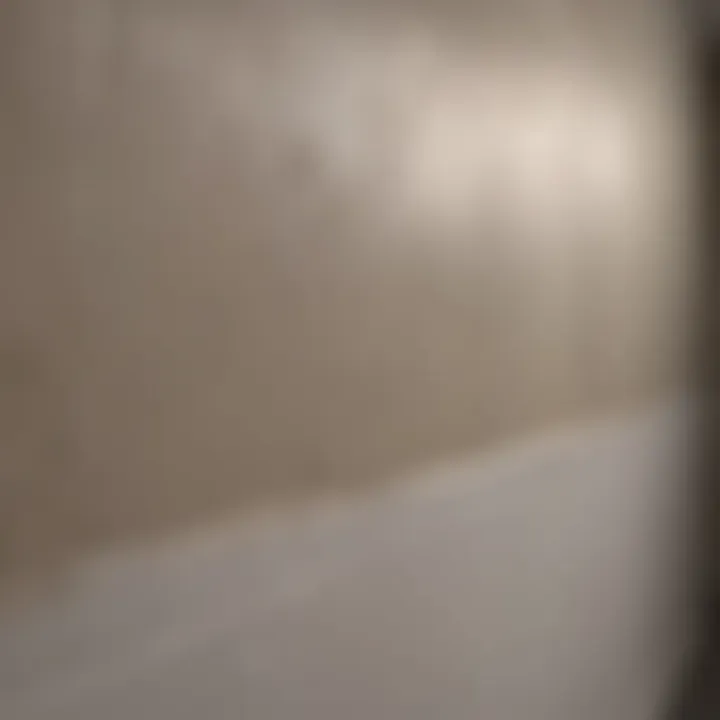 Demonstration of cleaning technique on a painted wall