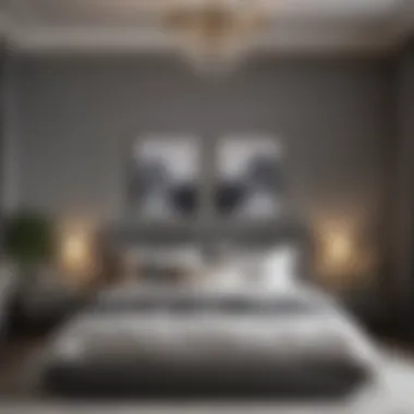 Sophisticated Gray Palette in a Modern Bedroom Modern bedroom with a sophisticated gray palette