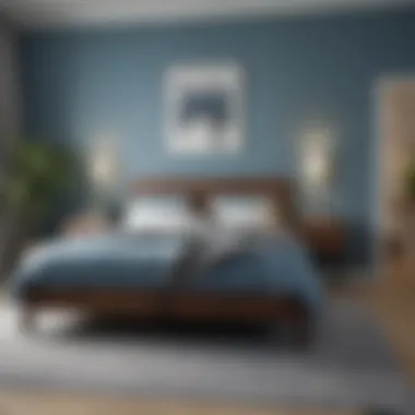 Calming Blue Tones for a Serene Bedroom A serene bedroom painted in calming blue tones