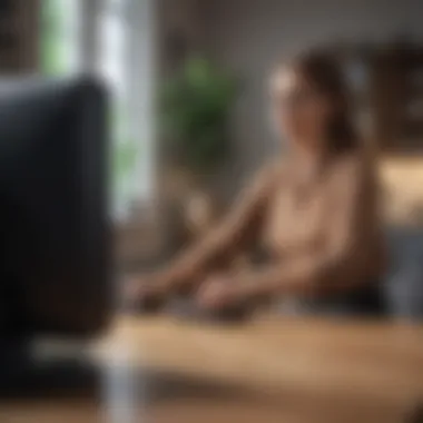 Customer service representative assisting a customer