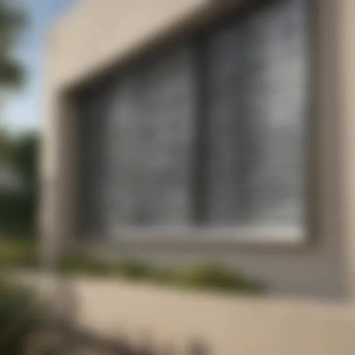 Contemporary metal shutters providing sleek privacy