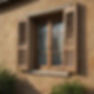 Rustic Shutters Enhancing Country Home Aesthetics Rustic shutters adding charm to a country home