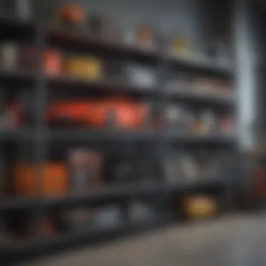 Functional garage shelving with easy access to tools and equipment
