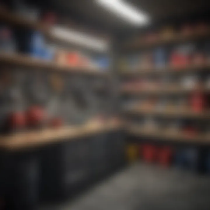 Variety of garage organization solutions with different materials