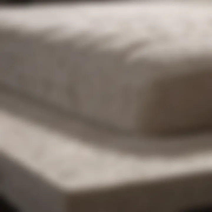 Detailed view of materials used in mattress toppers