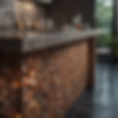 Innovative Materials in Contemporary Countertop Bar Table Design Innovative use of materials in a contemporary countertop bar table design