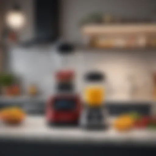 A high-performance blender with a sleek design on a kitchen countertop