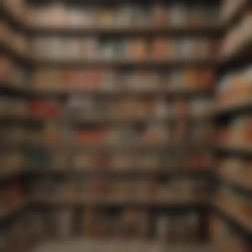 Organized pantry showcasing neatly arranged canned goods.