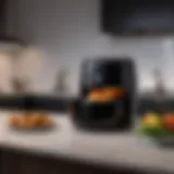 Sleek design of a modern air fryer