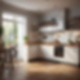 Visual representation of the kitchen triangle layout