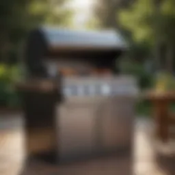 Luxury outdoor grill showcasing premium materials