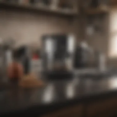 Essential Maintenance Tools Tools and supplies for maintaining a coffee maker on a countertop