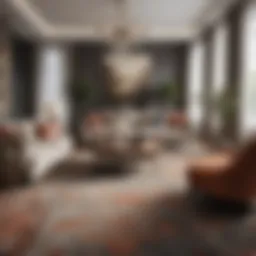 Elegant living room featuring a plush carpet that complements modern decor