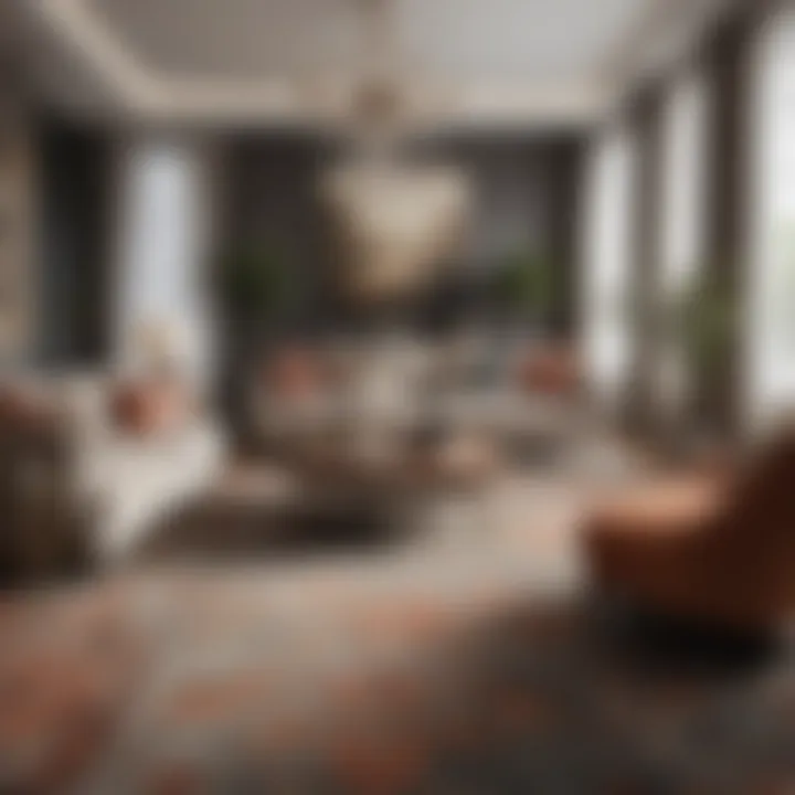 Elegant living room featuring a plush carpet that complements modern decor