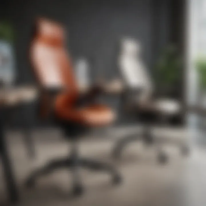 Comparison of different office chair styles for ergonomic support