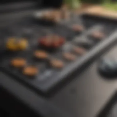 Close-up of a gas grill's control panel highlighting innovative features.