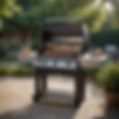 A premium gas grill showcasing its sleek design and advanced features.
