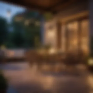 Elegant Outdoor Lighting for Cozy Patios Elegant outdoor patio lights illuminating a cozy seating area