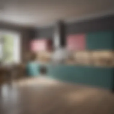 Freshly painted cabinets in a modern kitchen setting