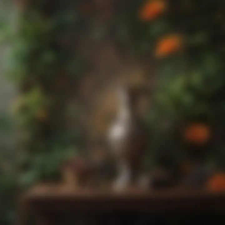 Luxurious wallpaper with nature-inspired motifs and textures