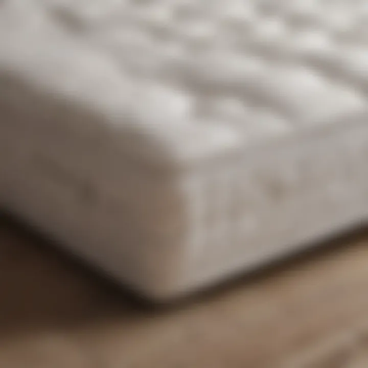 Close-up of a mattress showcasing support layers