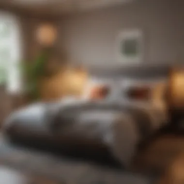 Thoughtful Design Elements in Cozy Bedroom Cozy bedroom with thoughtful design elements emphasizing form