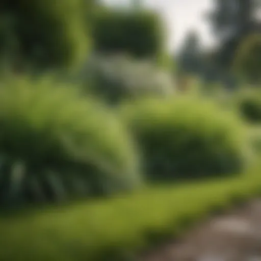 Lush green lawn showcasing diverse grass types