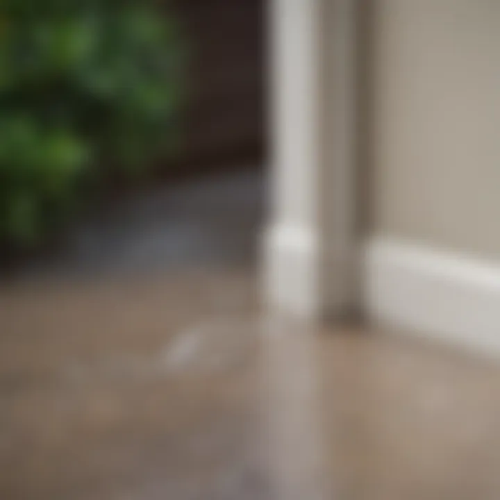 Before and after caulk removal project