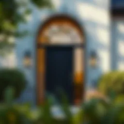Elegant front door showcasing modern design