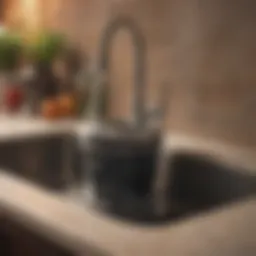 A well-maintained garbage disposal unit under a kitchen sink.