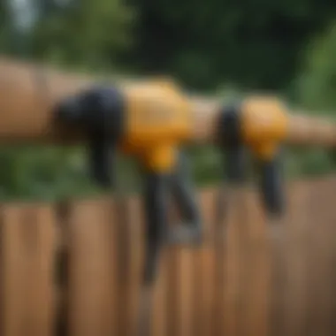 An array of different garden fence sprayers, highlighting various designs and functionalities.