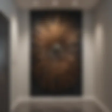 Unique Wall Sculpture as Hallway Focal Point Unique wall sculpture creating a focal point in a hallway