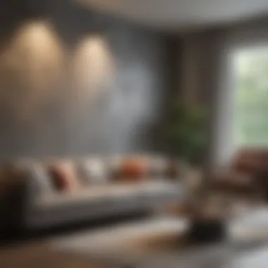 Inviting Living Space with Textured Walls Inviting living space featuring textured wall treatment