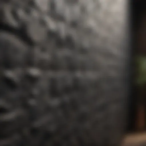 Stylish textured wall with innovative treatment