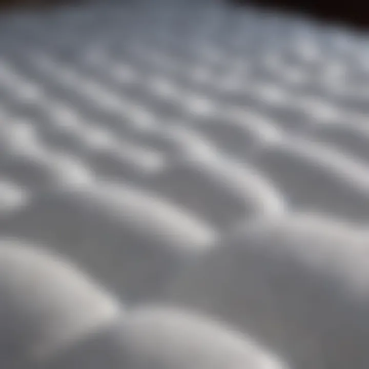 Diagram highlighting cooling properties of mattress toppers