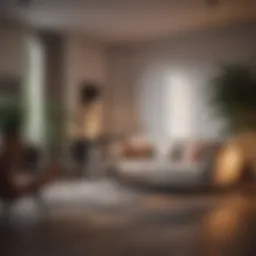 Modern living room showcasing stylish furniture