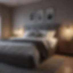 Modern bedroom set displayed in a stylish room