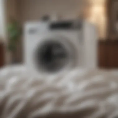 Large comforter in a washing machine