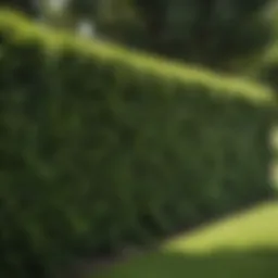 Lush green hedge providing privacy in a garden