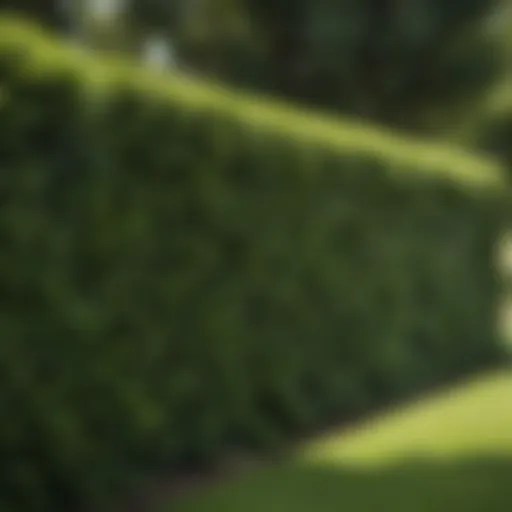 Lush green hedge providing privacy in a garden